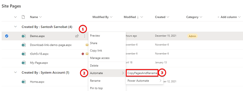 Create Multiple Copies Of A Site Page, Rename And Update Properties Using Power Automate