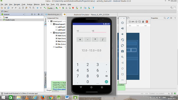Create Native Calculator Android Application