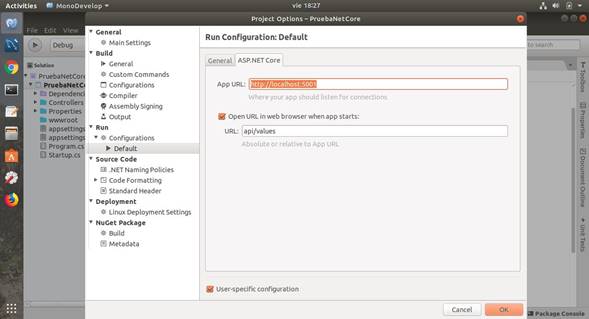 Create .NET Core Web API (C#) In MonoDevelop On Ubuntu 18.04