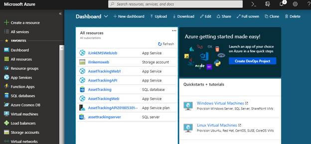  Azure portal website