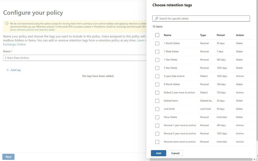 Configure