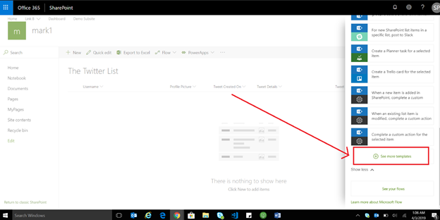 Create SharePoint List Items From Twitter Hashtags