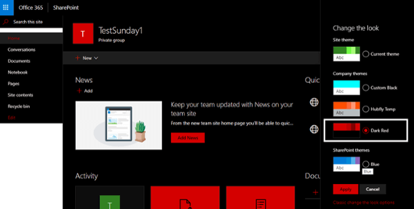 Create SharePoint Modern Team Site Using Site Scripts And Site Designs