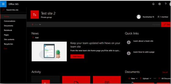 Create SharePoint Modern Team Site Using Site Scripts And Site Designs