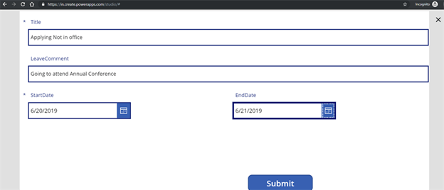Create custom SharePoint Online List form with PowerApps using Canvas App