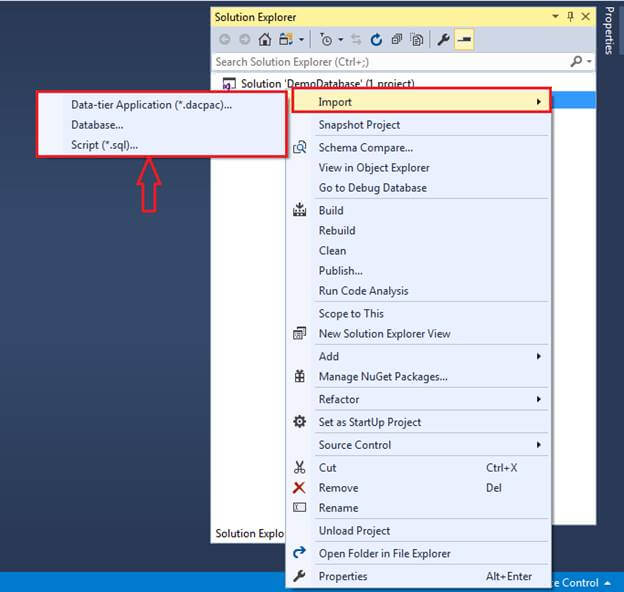 Create Sql Server Database Project With Visual Studio