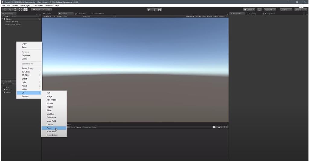Create A Start Menu Scene Using C# Script In Unity 3D
