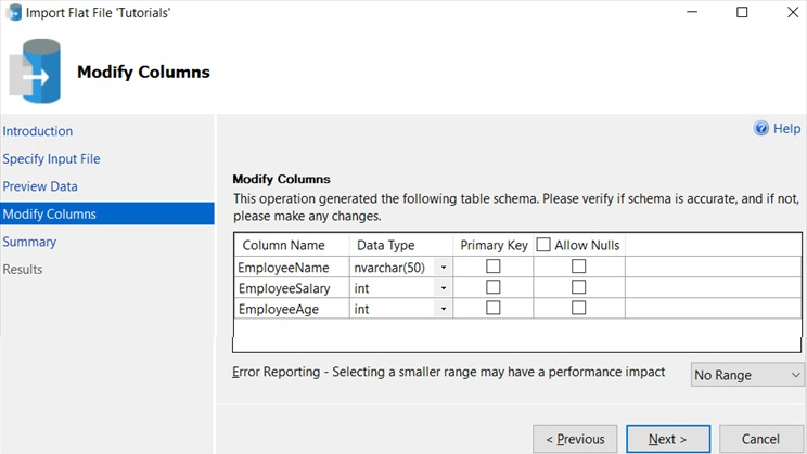 Create Table And Put Data In SQL Server Using CSV File