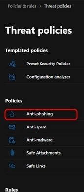 Create Threat Policies in Microsoft Defender for Office 365