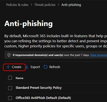 Create Threat Policies in Microsoft Defender for Office 365