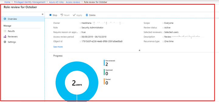 Create To Manage An Access Review Of Azure Active Directory (Azure AD) Roles In Privileged Identity Management (PIM)