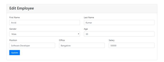 Create Update Read Delete Operation In MVC With ADO.NET