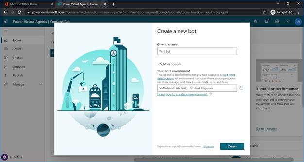 Create Your First Bot Using Microsoft Power Virtual Agents