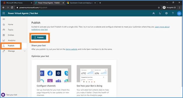 Create Your First Bot Using Microsoft Power Virtual Agents