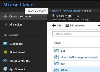 Create your own Azure Chat Bot 