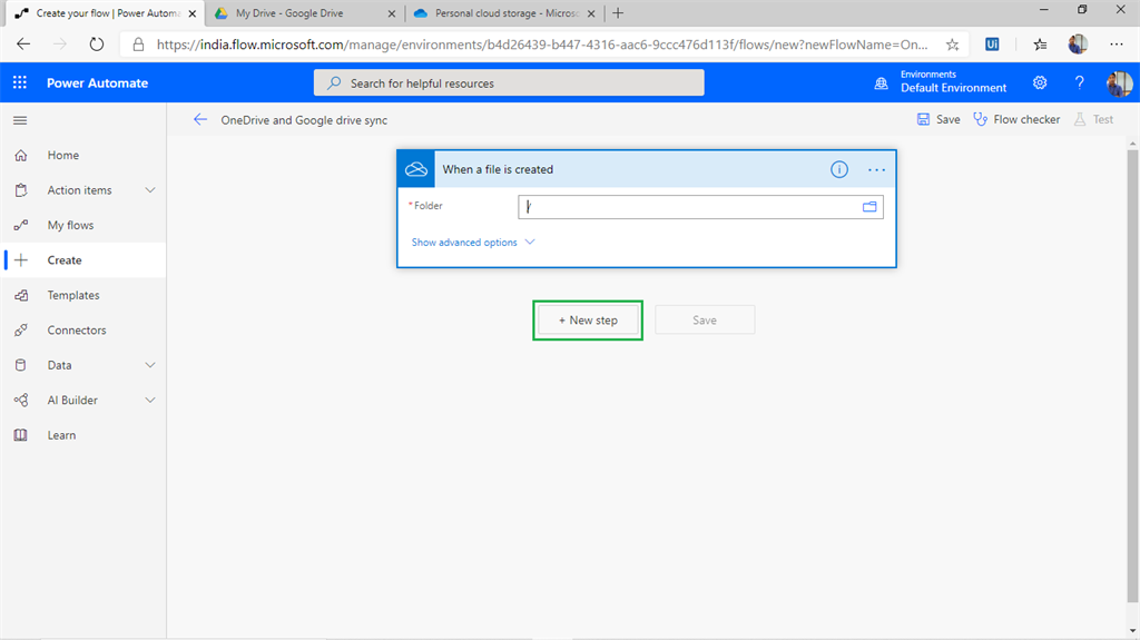 Creating A Auto Sync Flow Between Onedrive And Google Drive Using Microsoft Flow