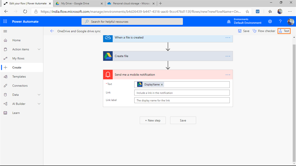 Creating A Auto Sync Flow Between Onedrive And Google Drive Using Microsoft Flow