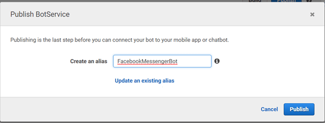 Creating A Chatbot Using Amazon Lex Service - Facebook Messenger Integration