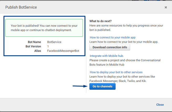 Creating A Chatbot Using Amazon Lex Service - Facebook Messenger Integration