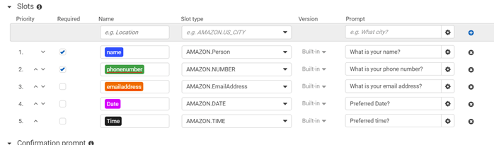 Creating A Chatbot Using Amazon Lex Service - Slots In AWS Lex