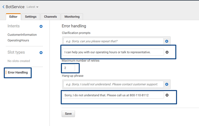 Creating A Chatbot Using Amazon Lex Service - Slots In AWS Lex