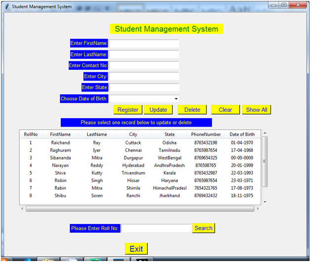 Creating A CRUD Desktop Application Using Python3 And MySQL Database Server