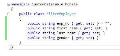 creating a Custom Datatable in MVC using Entity Framework and Jquery / Ajax
