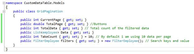 creating a Custom Datatable in MVC using Entity Framework and Jquery / Ajax