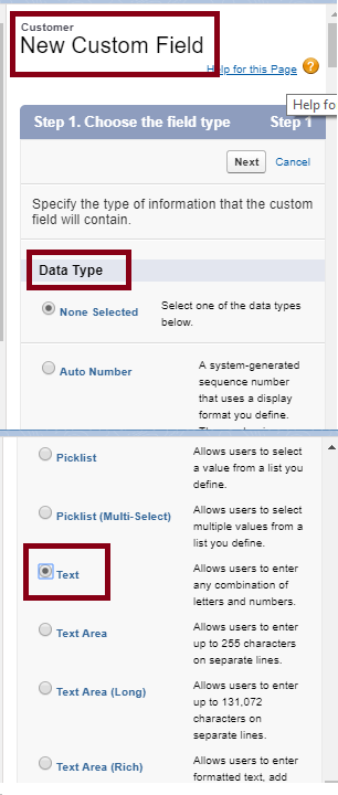 Creating A Custom Field In SalesForce