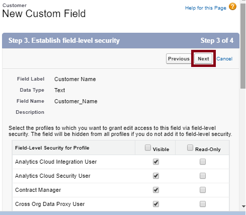 Creating A Custom Field In SalesForce