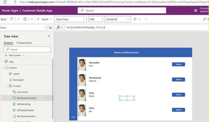 Add Controls to create popup 