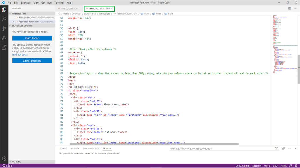 Creating A Feedback Form Using HTML simple-html-document-introduction-to-html-simple-html-web-design