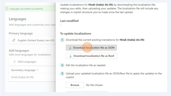 Download localization file