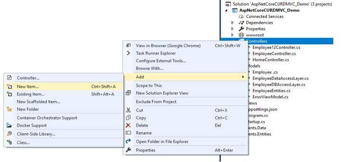 Creating A .NET Core 2.1 Class Library Project Using ADO.NET