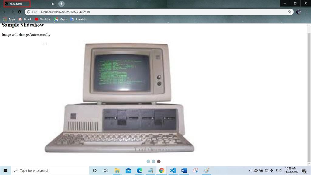 Creating A Slideshow In A Website