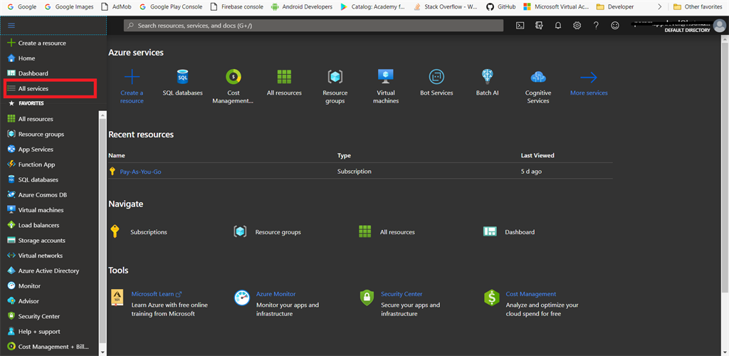 Creating A SQL Server In Azure Cloud