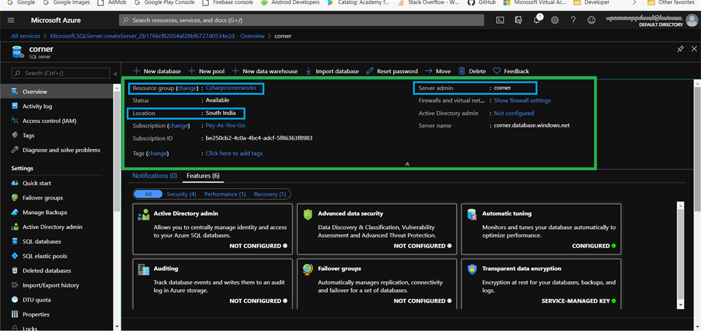 Creating A SQL Server In Azure Cloud
