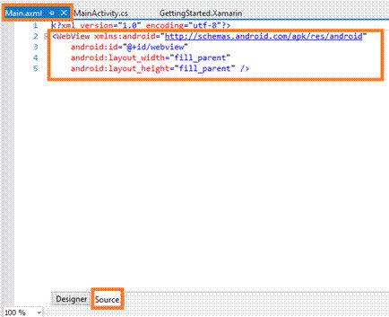 Web View Control in Xamarin