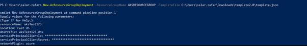 Creating AKS Cluster With ARM Template Using PowerShell