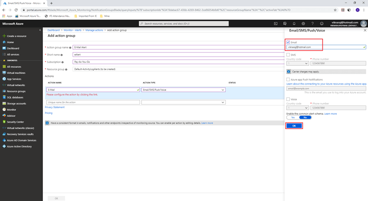 Creating Alerts In Microsoft Azure