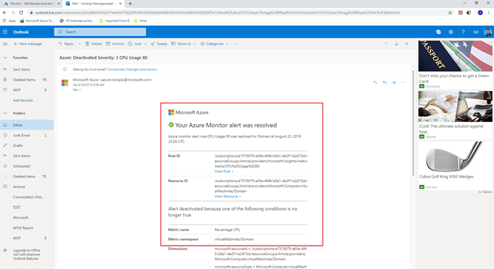 Creating Alerts In Microsoft Azure