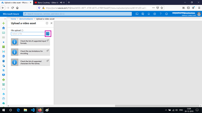 Overview Of Azure Media Services With Uploading A File