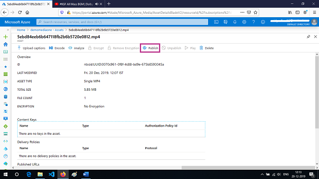 Overview Of Azure Media Services With Uploading A File