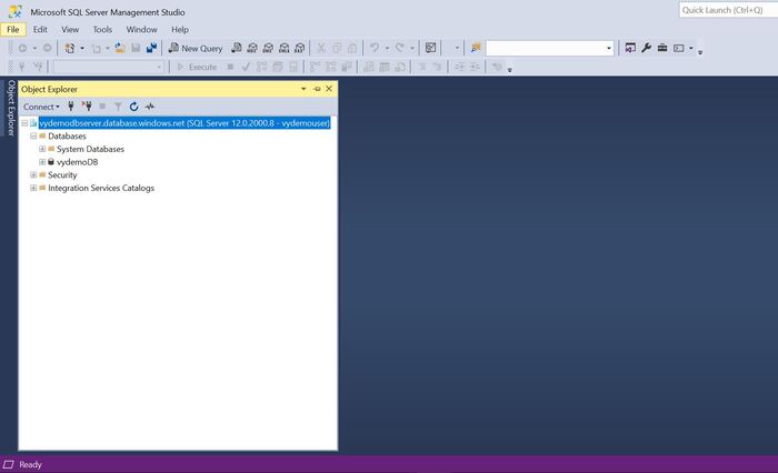 SSMS connect to Azure SQL Database
