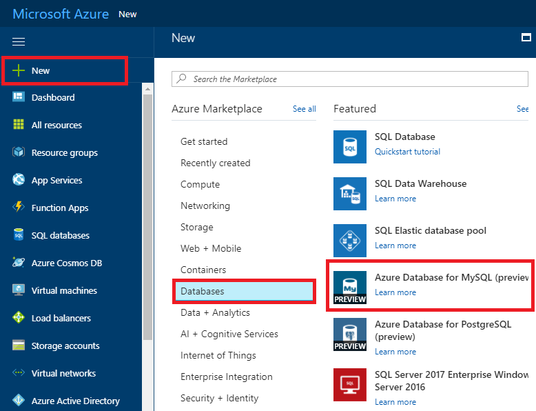 Creating And Configuring A MySQL Server On The Azure Portal