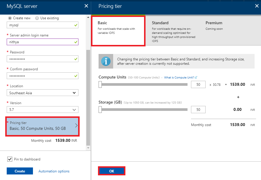 Creating And Configuring A MySQL Server On The Azure Portal