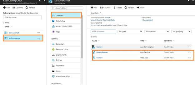 Azure webApps
