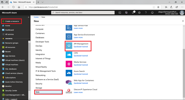 Creating Azure API Management Instance Service