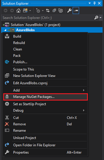 Creating Azure Blobs using ASP.NET Core C# Console Application