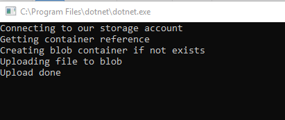 Creating Azure Blobs using ASP.NET Core C# Console Application